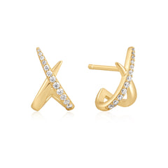 Gold Kiss Polished Pav¨¦ Studs