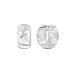 Silver Kiss Hoops