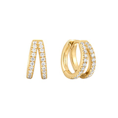 Gold Double Pav¨¦ Huggies