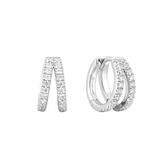 Silver Double Pav¨¦ Huggies