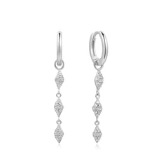 Silver Pav¨¦ Sparkle Drop Huggies