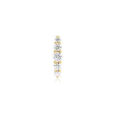 Gold Bar Barbell Single Earring