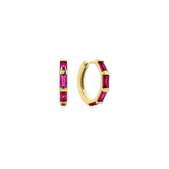 Gold Ros¨¦ Holiday Huggie Hoop Earrings