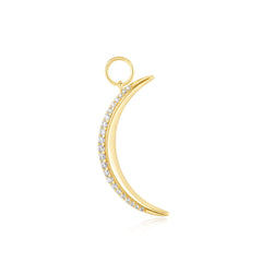 Gold Moon Pav¨¦ Earring Charm