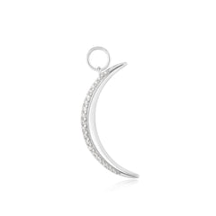 Silver Moon Pav¨¦ Earring Charm