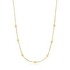 Gold Modern Beaded Necklace