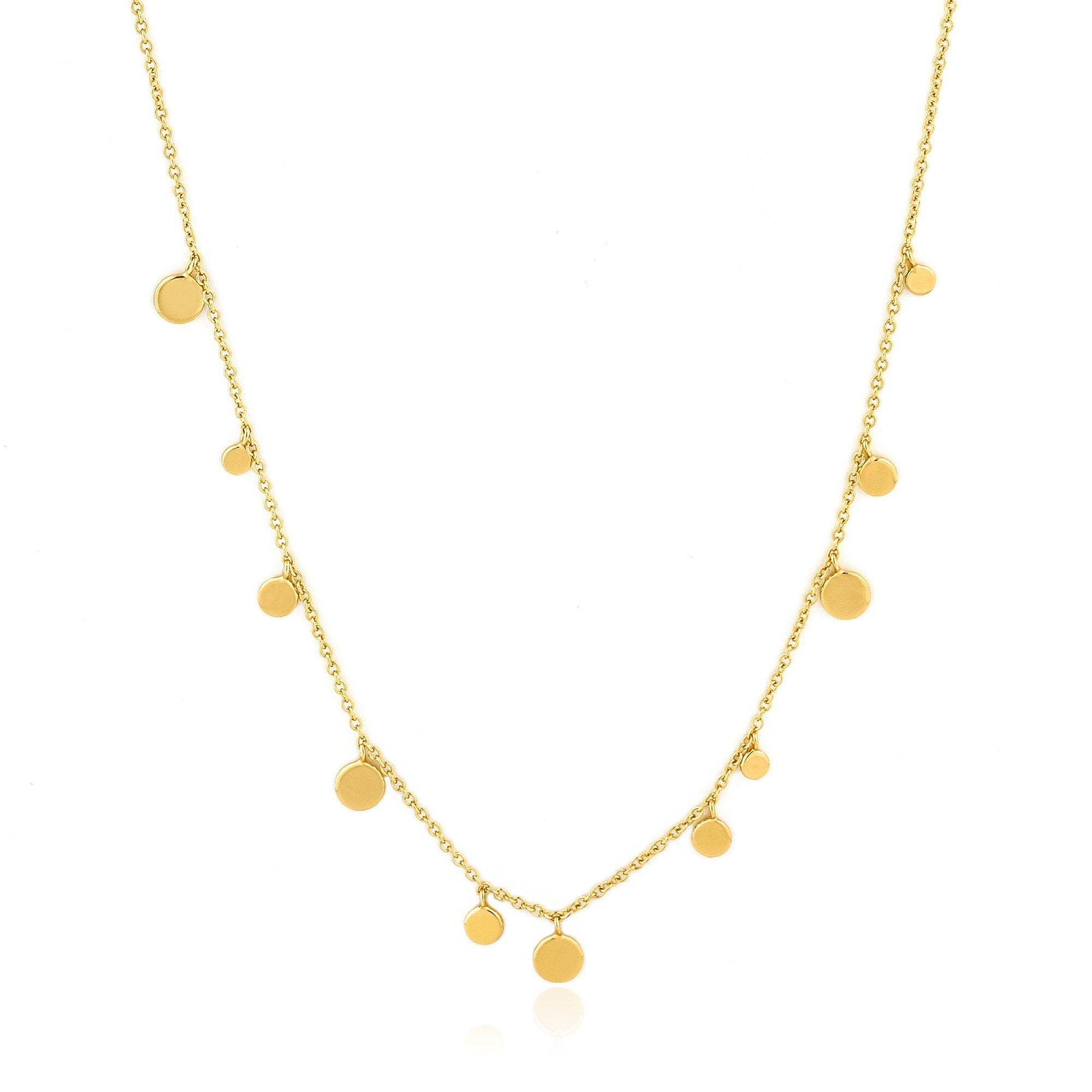 Ania Haie gold geometry mixed discs necklace