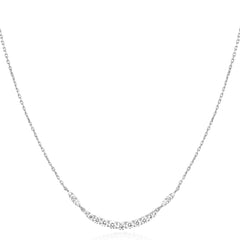 Silver Arc Pav¨¦ Necklace
