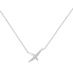 Silver Kiss Pav¨¦ Necklace