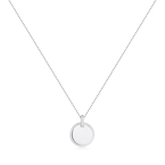 Silver Disc Pendant Necklace