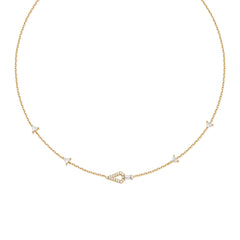 Gold Geometric Satellite Necklace