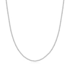 Silver Shiny Curb Necklace