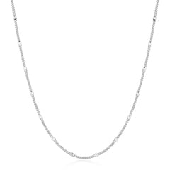 Silver Spheres Chain Necklace