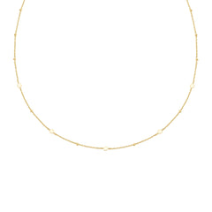 Gold Disc Station Necklace
