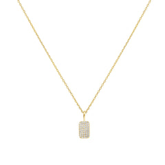 Gold Pav¨¦ Pendant Necklace