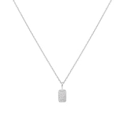 Silver Pav¨¦ Pendant Necklace