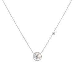 Silver Starry Mother of Pearl Necklace