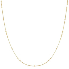 Gold Mini Bead Station Necklace