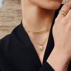 Gold Paper Clip Link Ring