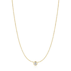 Gold Just You Solitaire Necklace