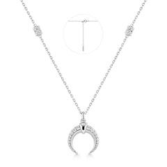 Silver Reversible Horn Necklace