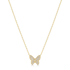 Gold Butterfly Pav¨¦ Necklace