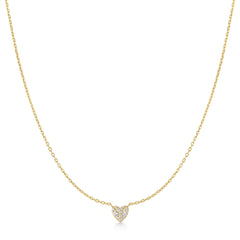 Gold Pav¨¦ Heart Necklace