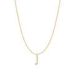 Gold Letter J Initial Necklace