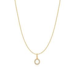 Gold Letter O Initial Necklace
