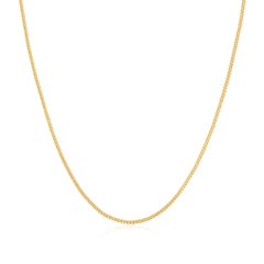 Gold Slim Curb Link Chain Necklace