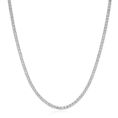 Silver Classic Tennis Necklace