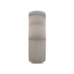 PYTHIUS Domed Brush Finished White Tungsten Ring - 2mm - 8mm