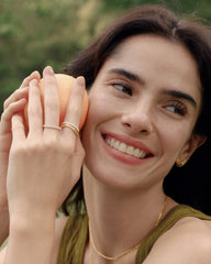 Ania Haie gold pav¨¦ ring worn on finger