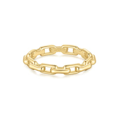 Gold Paper Clip Link Ring