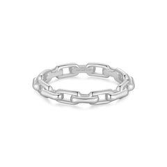 Silver Paper Clip Link Ring