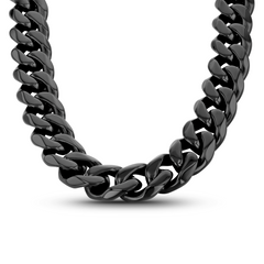 Black Stainless Steel 14mm Chain - 22 Inch