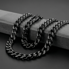 Black Stainless Steel 14mm Chain - 22 Inch